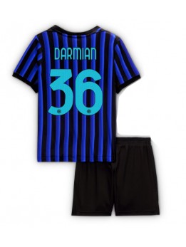 Billige Inter Milan Matteo Darmian #36 Hjemmedraktsett Barn 2025-26 Kortermet (+ Korte bukser)